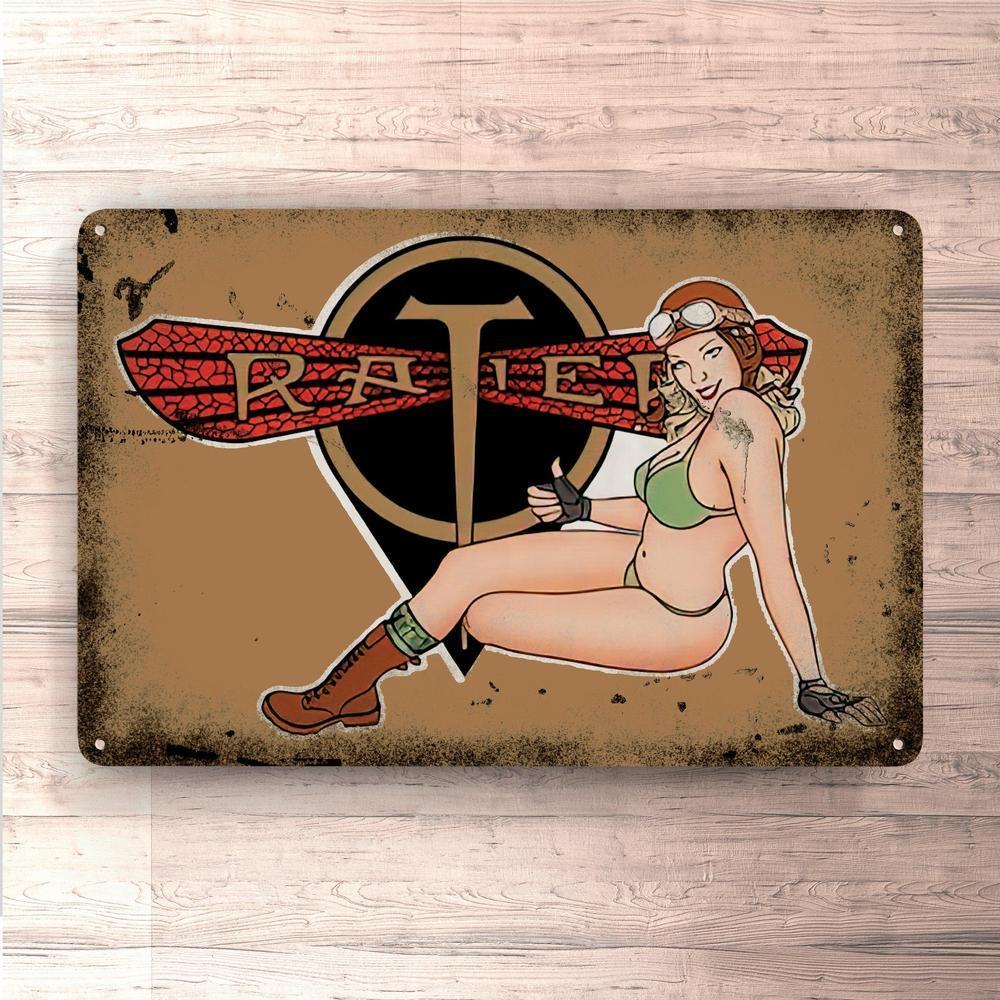 Ratier Pin-Up Vintage Skilte, Musemåtte, Dørmåtte-Skilte-Ratier-Garage Culture Shop- garage - man cave - merchandise