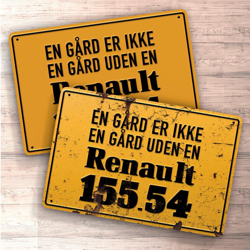 Renault 155.54 En Gård Er Ikke En Gård Uden En Renault 155.54 Skilte, Musemåtte, Dørmåtte-Skilte-Renault-Garage Culture Shop- garage - man cave - merchandise