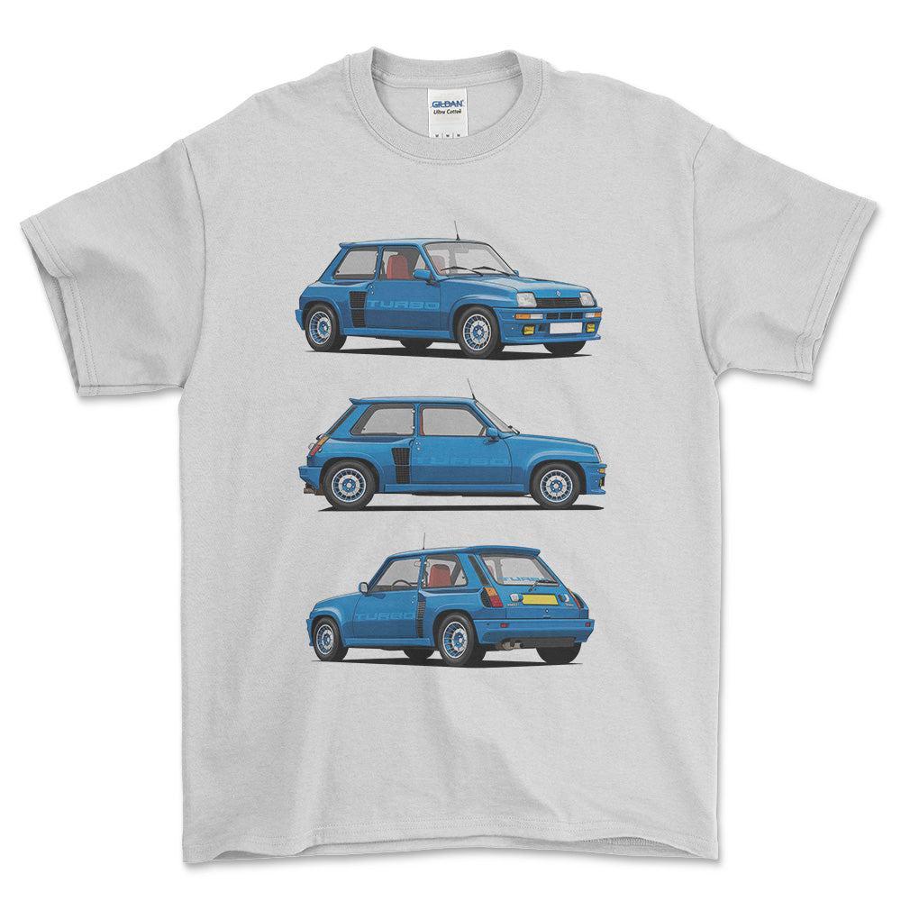 Renault 5 Turbo 1 - One Line Style Unisex T-Shirt-Beklædning-Renault-Hvid-S-Forside-Garage Culture Shop- garage - man cave - merchandise