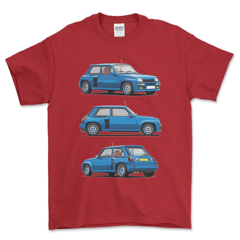 Renault 5 Turbo 1 - One Line Style Unisex T-Shirt-Beklædning-Renault-Rød-S-Forside-Garage Culture Shop- garage - man cave - merchandise