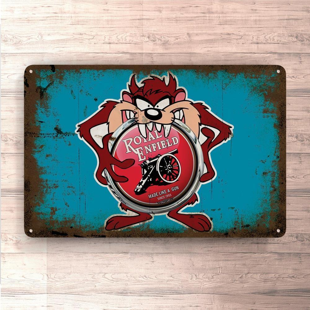 Royal Enfield Taz Vintage Skilte, Musemåtte, Dørmåtte-Skilte-Royal Enfield-Garage Culture Shop- garage - man cave - merchandise