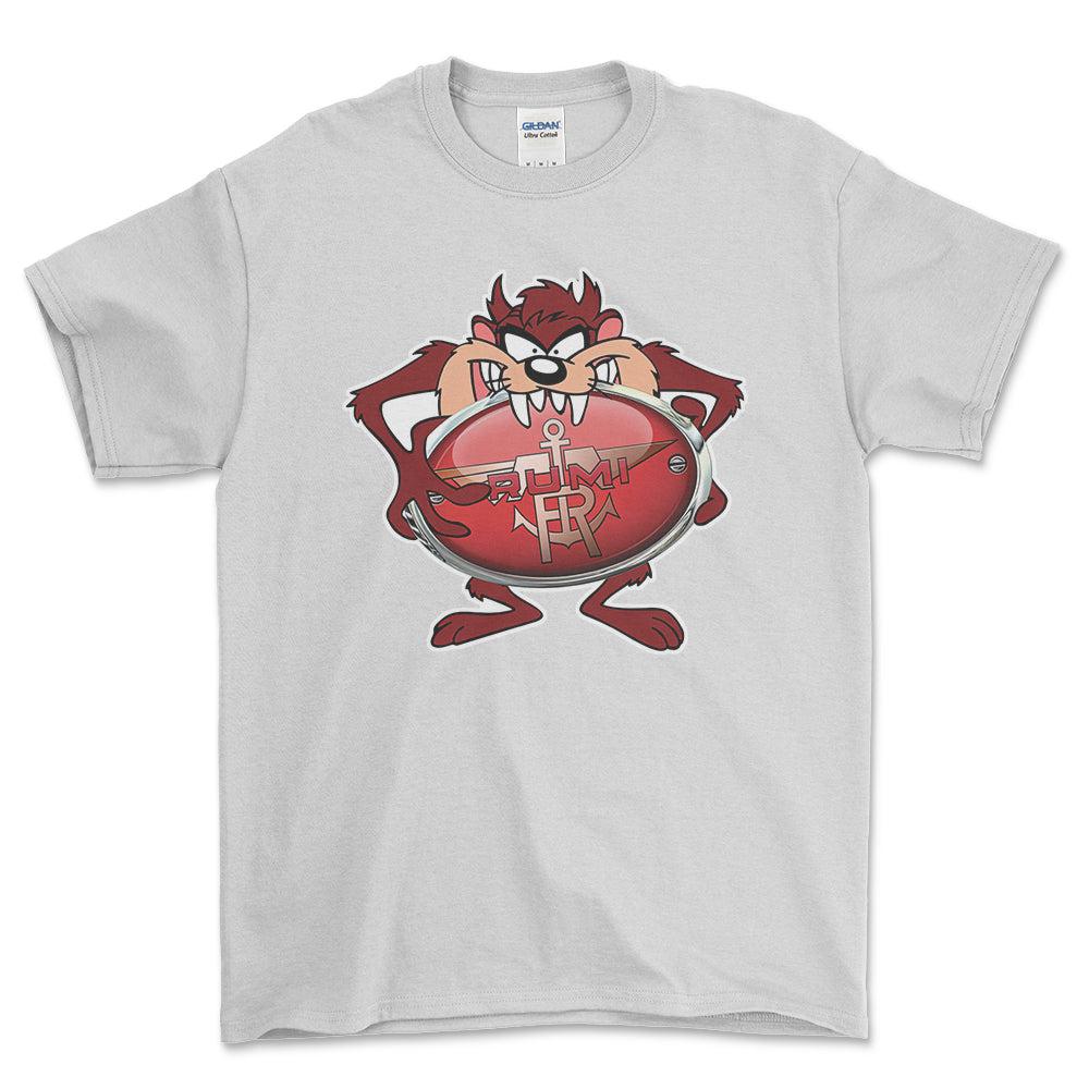 Rumi TAZ Unisex T-Shirt , Bomul-Beklædning-Rumi-Hvid-S-Forside-Garage Culture Shop- garage - man cave - merchandise