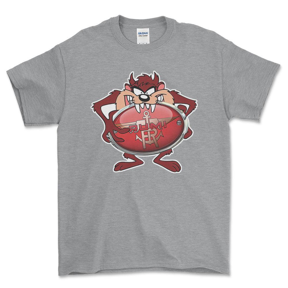 Rumi TAZ Unisex T-Shirt , Bomul-Beklædning-Rumi-Grå Sport-S-Forside-Garage Culture Shop- garage - man cave - merchandise