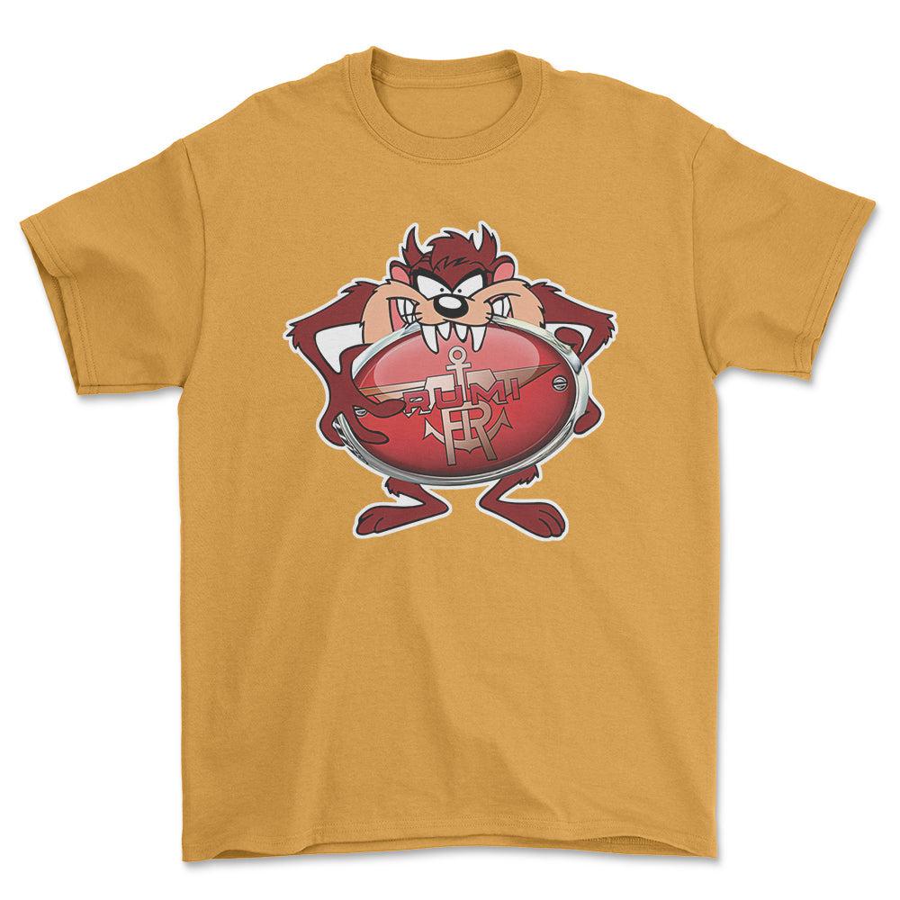 Rumi TAZ Unisex T-Shirt , Bomul-Beklædning-Rumi-Guld-S-Forside-Garage Culture Shop- garage - man cave - merchandise