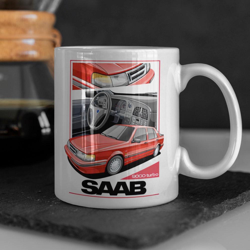 Saab 9000 Turbo Keramisk Krus-Krus-Saab-Garage Culture Shop- garage - man cave - merchandise