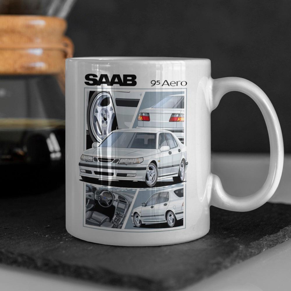 Saab 95 Aero Keramisk Krus-Krus-Saab-Garage Culture Shop- garage - man cave - merchandise