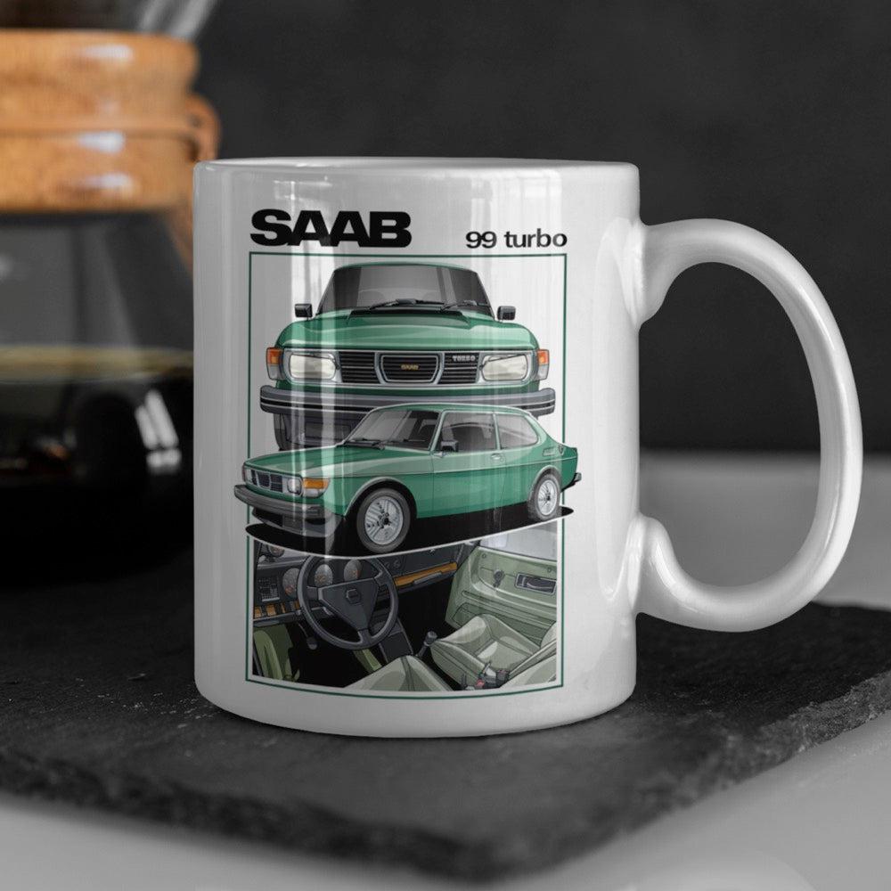 Saab 99 Turbo Keramisk Krus-Krus-Saab-Garage Culture Shop- garage - man cave - merchandise