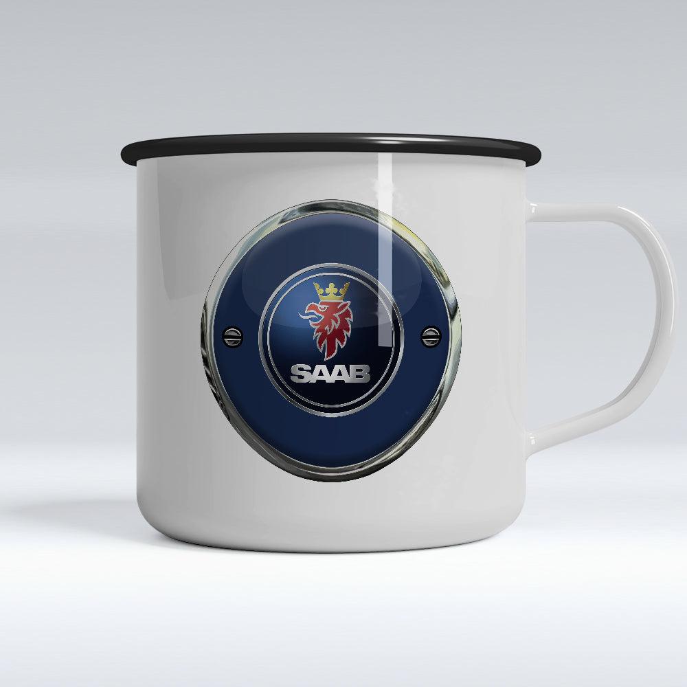 Saab Emaljekrus-Krus-Saab-Garage Culture Shop- garage - man cave - merchandise