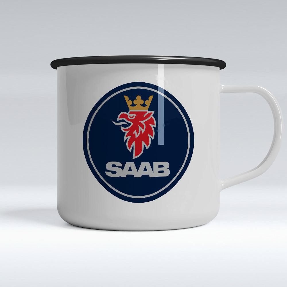 Saab Emaljekrus-Krus-Saab-Garage Culture Shop- garage - man cave - merchandise