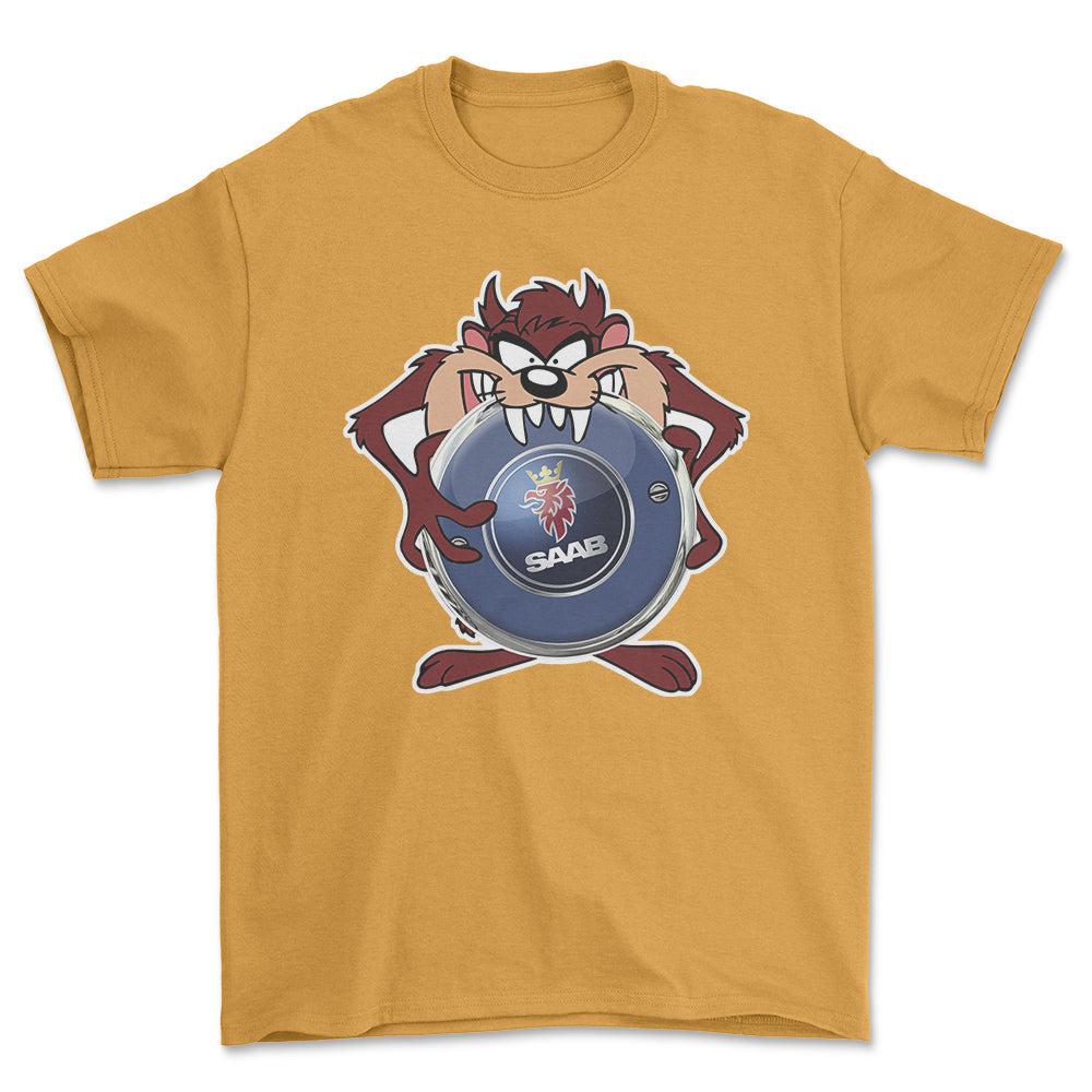Saab TAZ Unisex T-Shirt , Bomuld-Beklædning-Saab-Garage Culture Shop- garage - man cave - merchandise