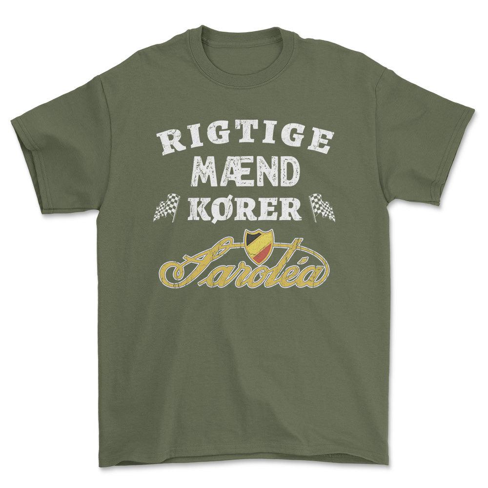 Sarolea Rigtige Mænd Kører - Unisex T-Shirt , Bomuld-Beklædning-Sarolea-Garage Culture Shop- garage - man cave - merchandise