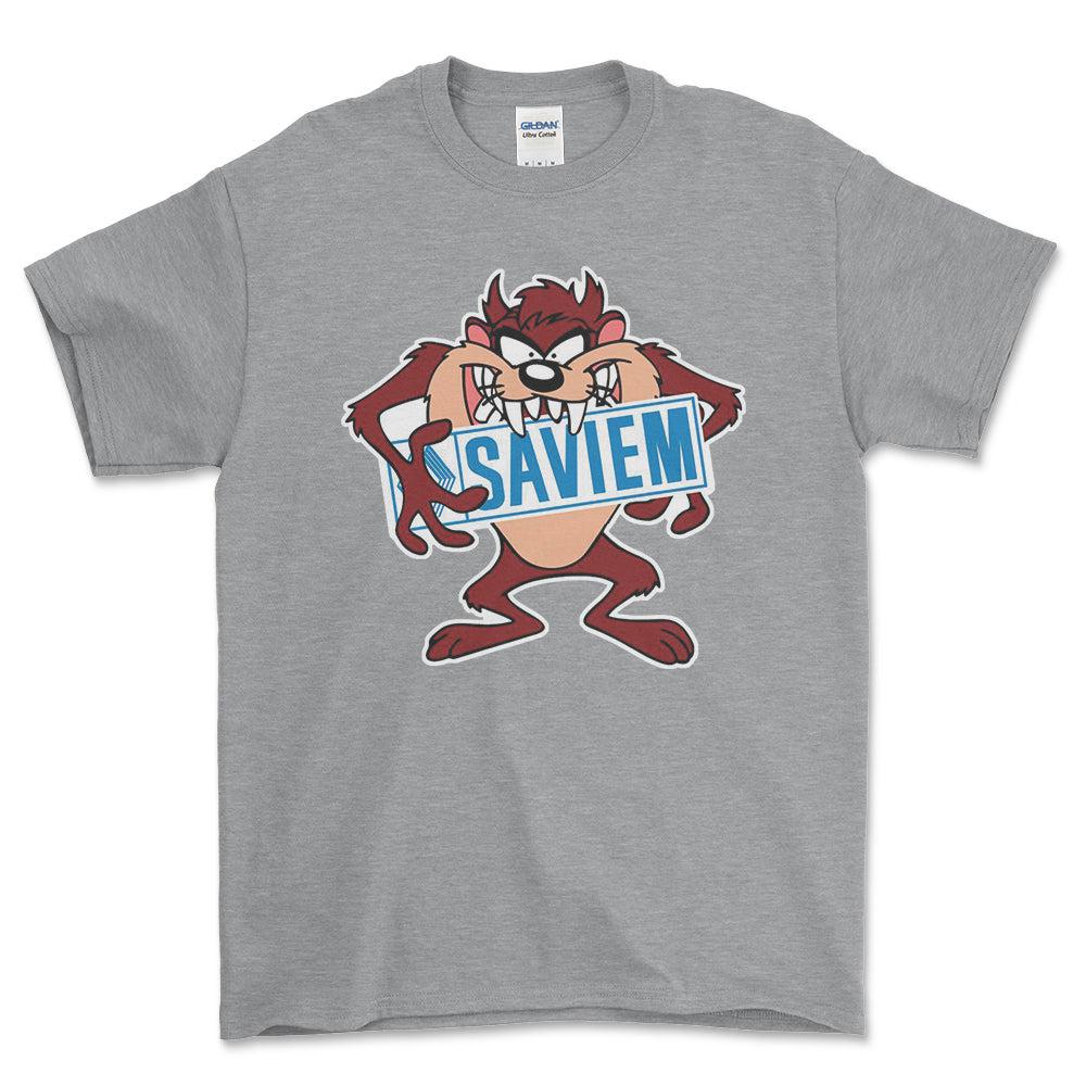 Saviem TAZ Unisex T-Shirt , Bomuld-Beklædning-Saviem-Grå Sport-S-Forside-Garage Culture Shop- garage - man cave - merchandise