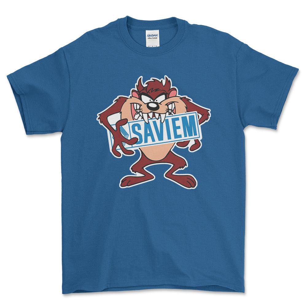 Saviem TAZ Unisex T-Shirt , Bomuld-Beklædning-Saviem-Blå Royal-S-Forside-Garage Culture Shop- garage - man cave - merchandise