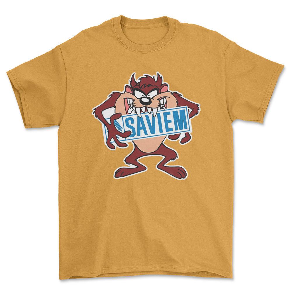 Saviem TAZ Unisex T-Shirt , Bomuld-Beklædning-Saviem-Guld-S-Forside-Garage Culture Shop- garage - man cave - merchandise