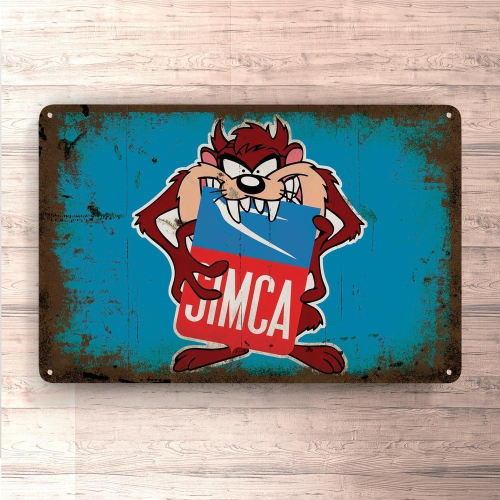 Simca Taz Vintage Skilte, Musemåtte, Dørmåtte , Plakat-Skilte-Simca-Garage Culture Shop- garage - man cave - merchandise