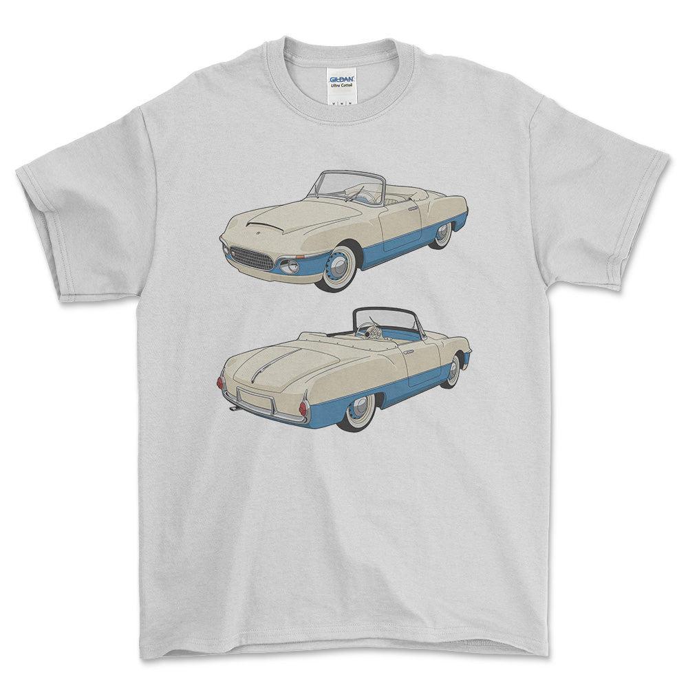 Skoda 440 Spartak Roadster - One Line Style Unisex T-Shirt-Beklædning-Skoda-Hvid-S-Forside-Garage Culture Shop- garage - man cave - merchandise