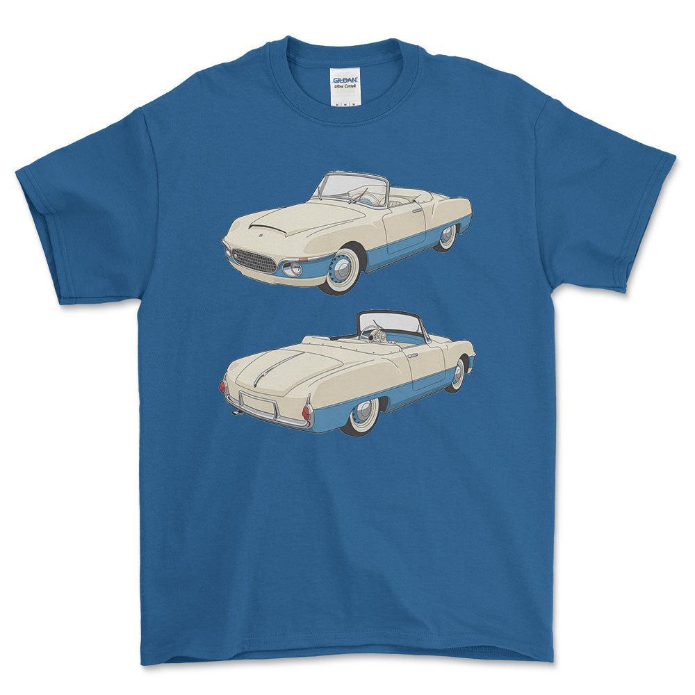 Skoda 440 Spartak Roadster - One Line Style Unisex T-Shirt-Beklædning-Skoda-Blå Royal-S-Forside-Garage Culture Shop- garage - man cave - merchandise