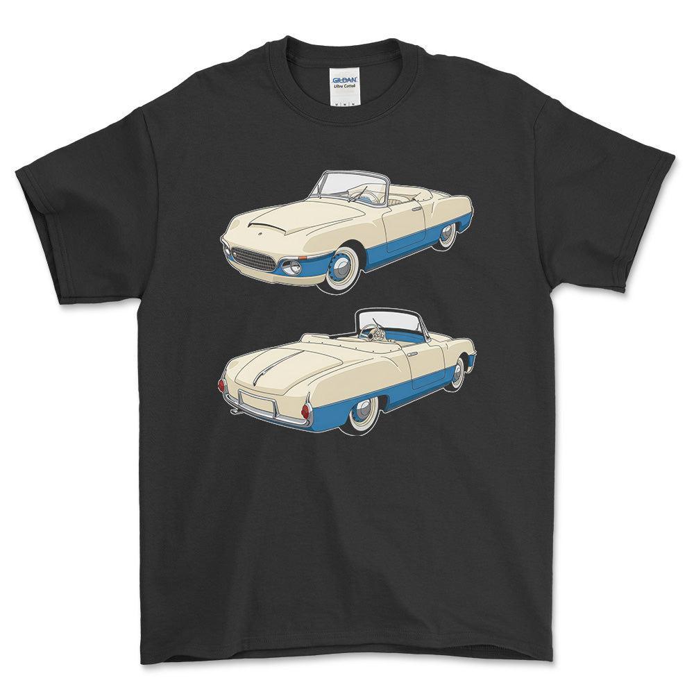 Skoda 440 Spartak Roadster - One Line Style Unisex T-Shirt-Beklædning-Skoda-Sort-S-Forside-Garage Culture Shop- garage - man cave - merchandise