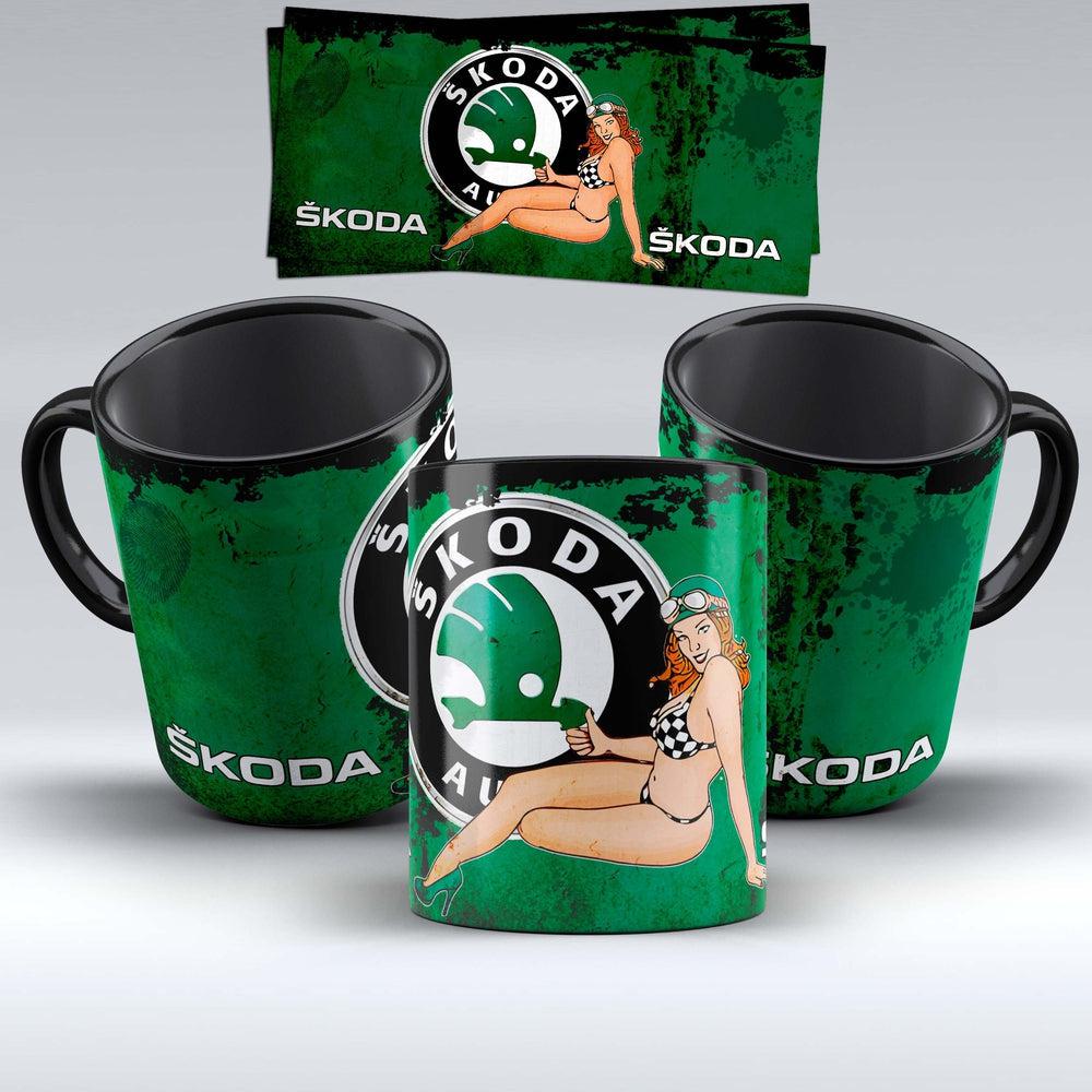 Skoda Pinup "To Toner" Vintage Keramisk Krus-Krus-Skoda-Garage Culture Shop- garage - man cave - merchandise
