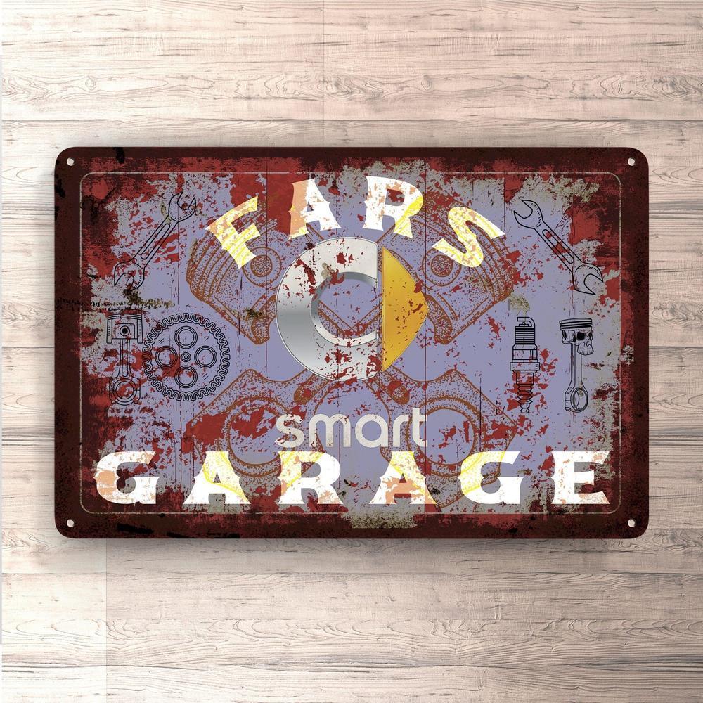 Smart Fars Garage Vintage Skilte, Musemåtte, Dørmåtte-Skilte-Smart-Garage Culture Shop- garage - man cave - merchandise