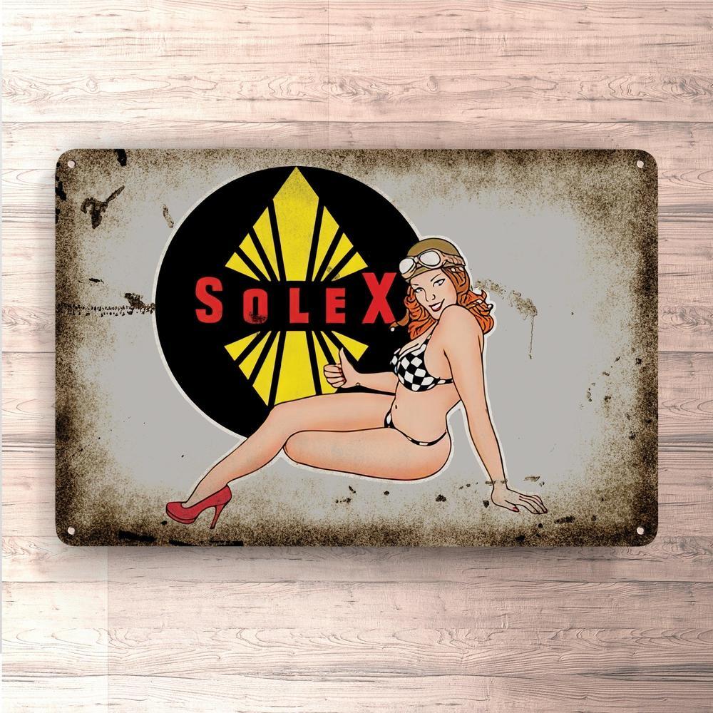 Solex Pin-Up Vintage Skilte, Musemåtte, Dørmåtte-Skilte-Solex-Garage Culture Shop- garage - man cave - merchandise