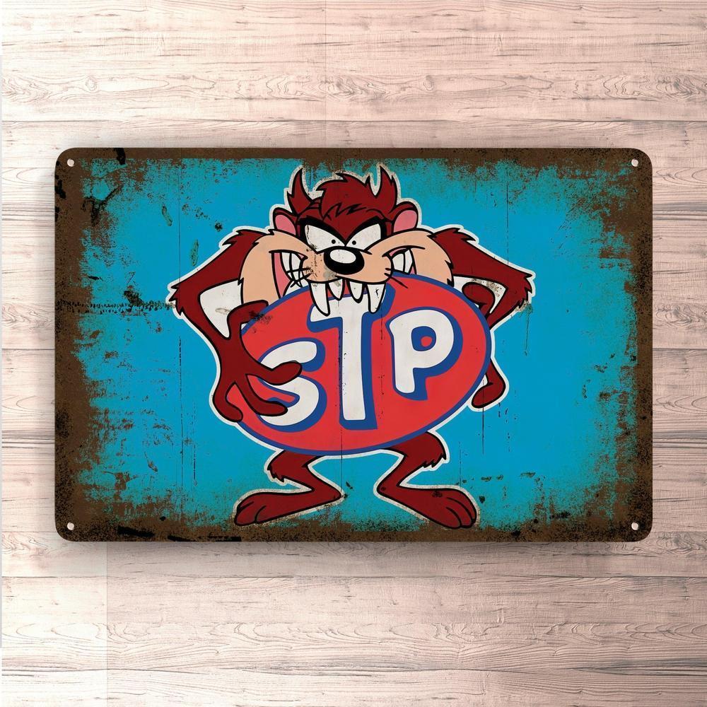 Stp Taz Vintage Skilte, Musemåtte, Dørmåtte-Skilte-Motorolie-Garage Culture Shop- garage - man cave - merchandise