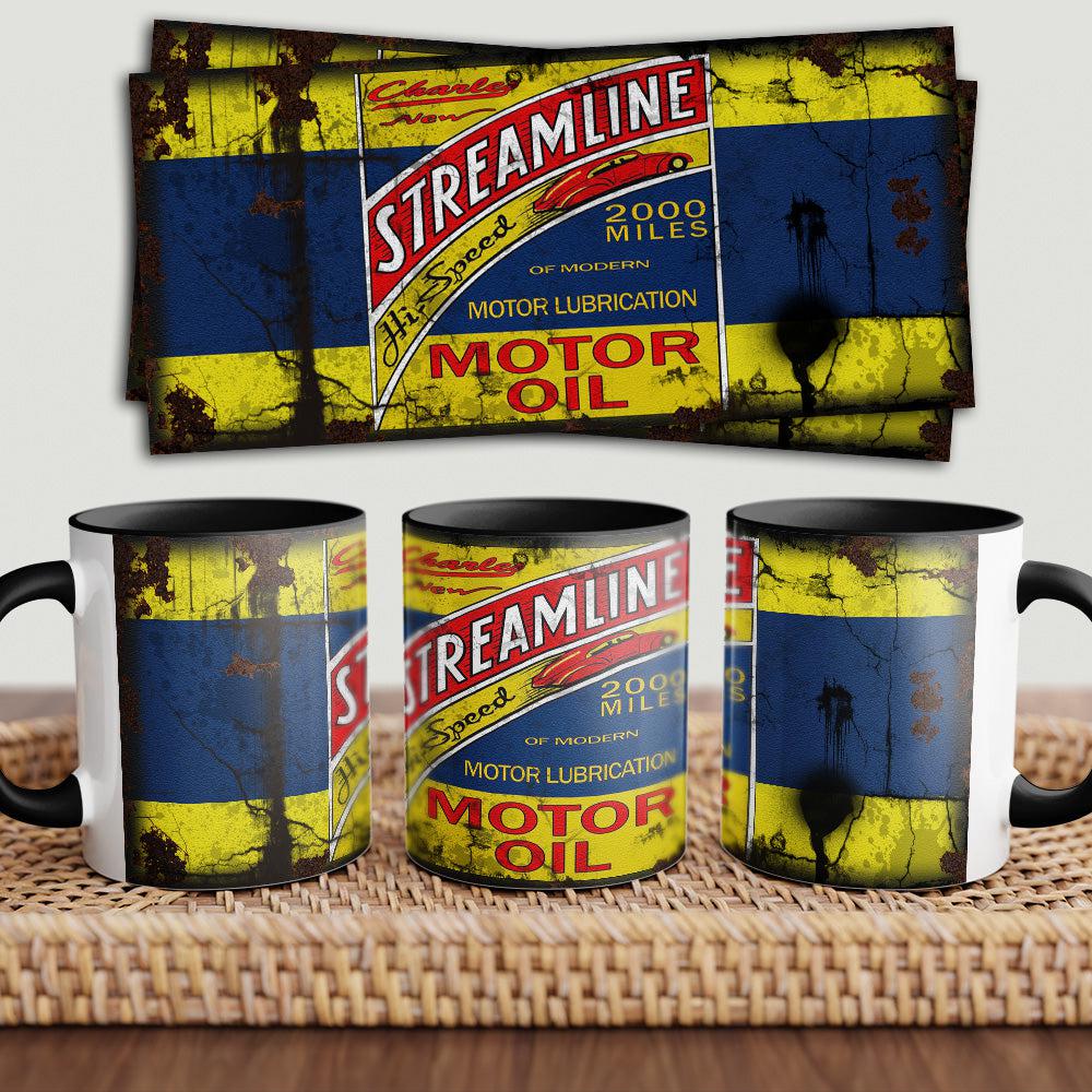 Streamline "To Toner" Vintage Keramisk Krus-Krus-Motoroil-Garage Culture Shop- garage - man cave - merchandise