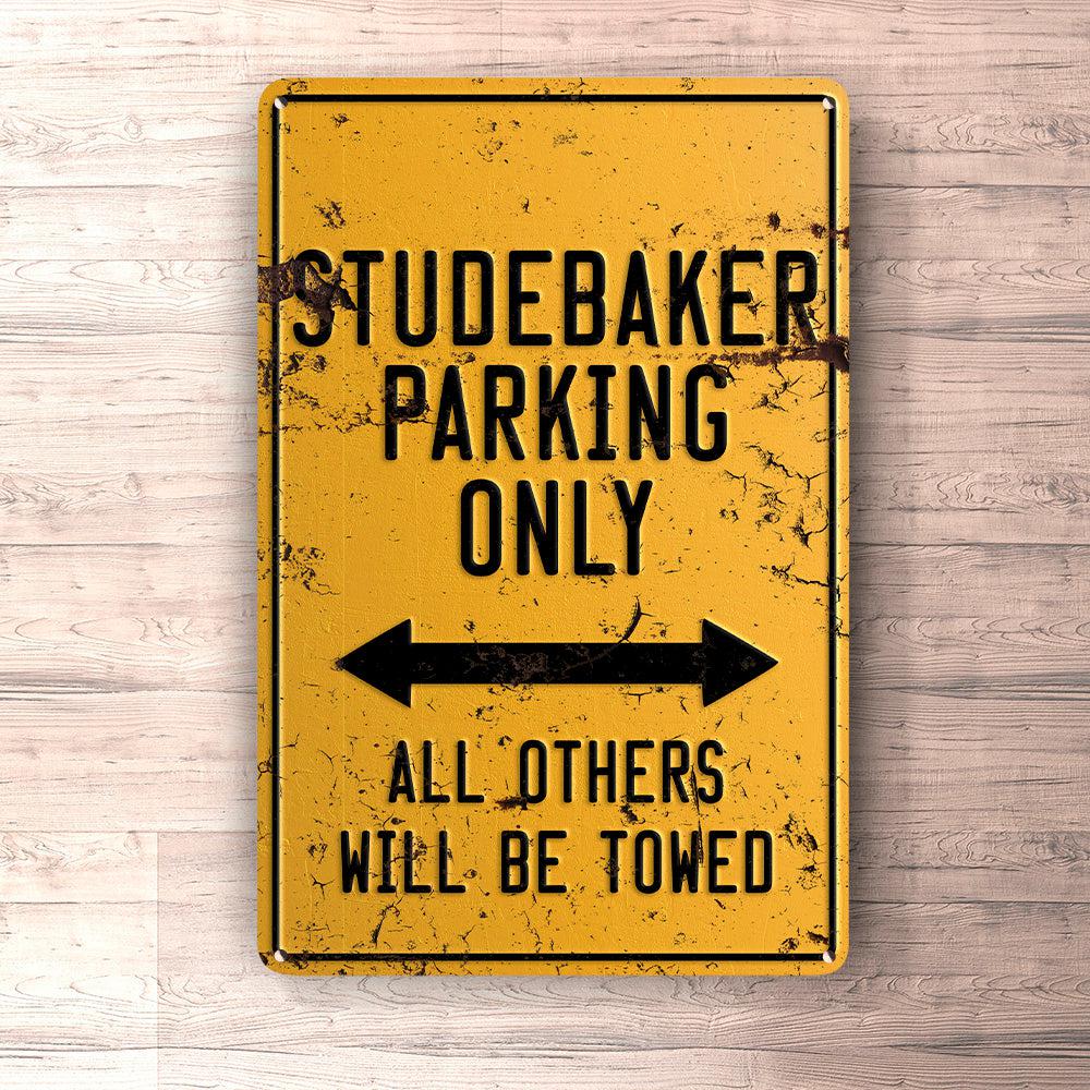Studebaker Parking Only Skilte, Musemåtte, Dørmåtte-Parking skilte-Studebaker-Garage Culture Shop- garage - man cave - merchandise