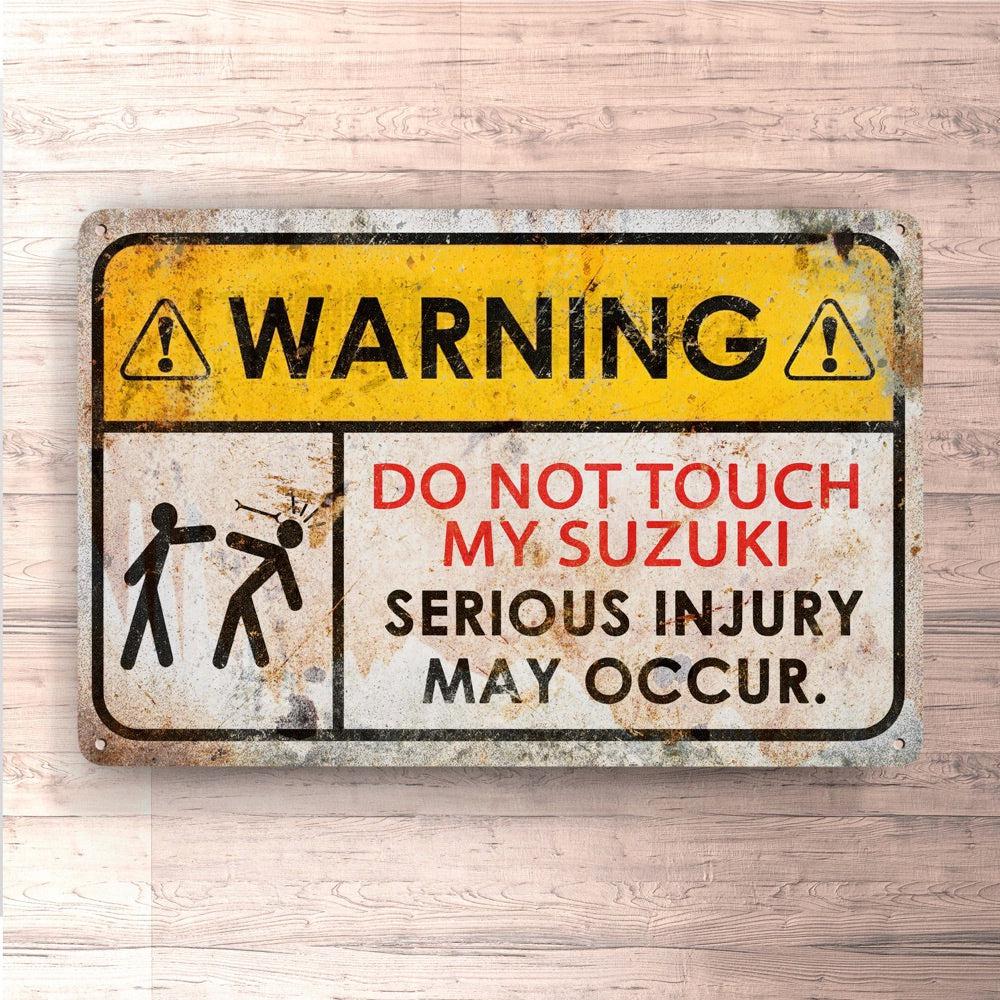 Suzuki Dont Touch My Suzuki - Skilte, Musemåtte, Dørmåtte-Skilte-Suzuki-Garage Culture Shop- garage - man cave - merchandise