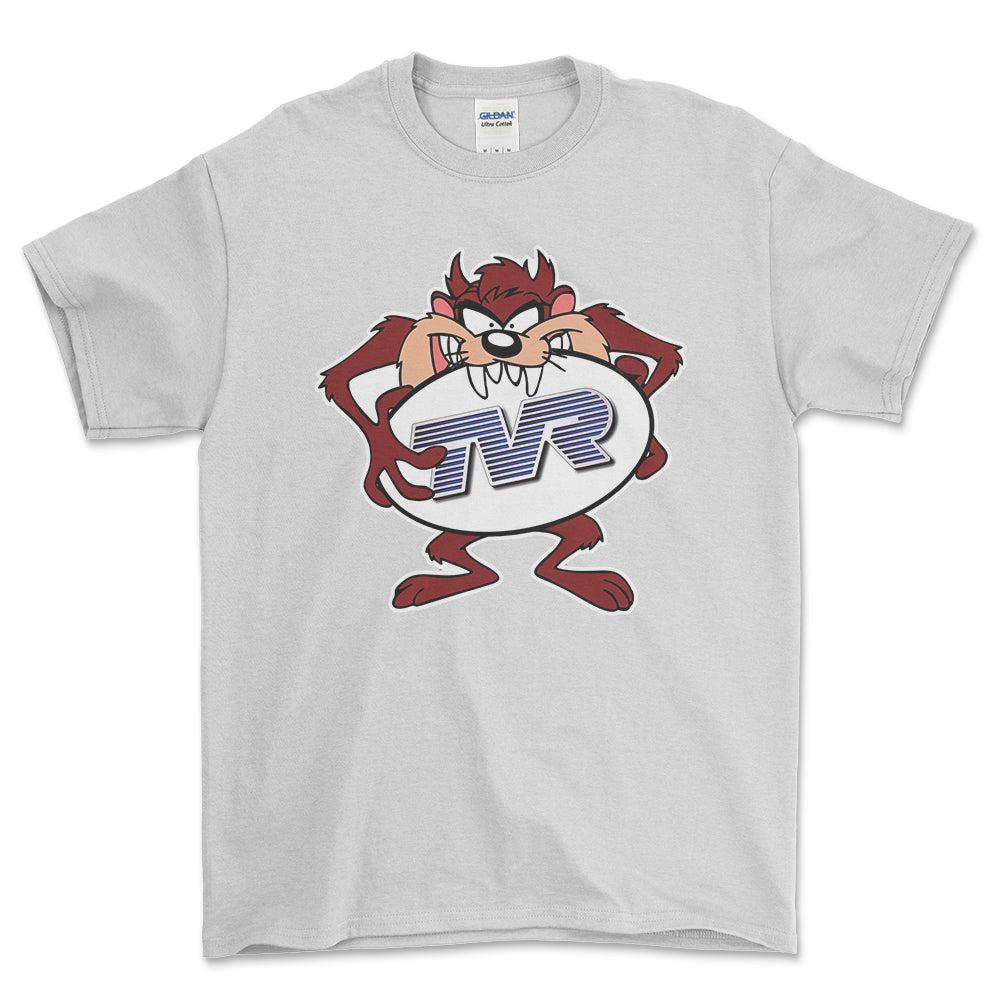 TVR TAZ Unisex T-Shirt , Bomuld-Beklædning-TVR-Hvid-S-Forside-Garage Culture Shop- garage - man cave - merchandise