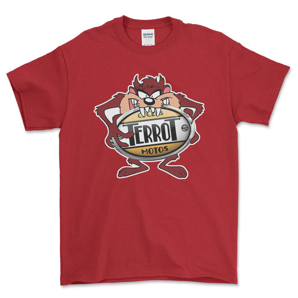 Terrot TAZ Unisex T-Shirt , Bomuld-Beklædning-Terrot-Rød-S-Forside-Garage Culture Shop- garage - man cave - merchandise