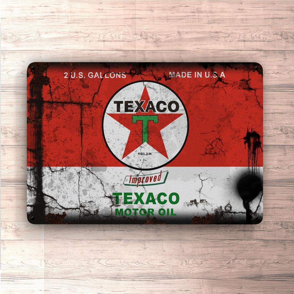 Texaco Motorolie Skilte, Musemåtte, Dørmåtte , Plakat-Skilte-Motorolie-Garage Culture Shop- garage - man cave - merchandise