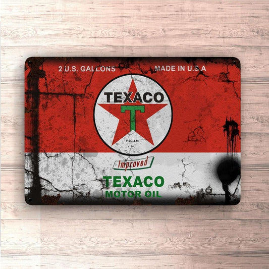 Texaco Motorolie Skilte, Musemåtte, Dørmåtte , Plakat-Skilte-Motorolie-Garage Culture Shop- garage - man cave - merchandise