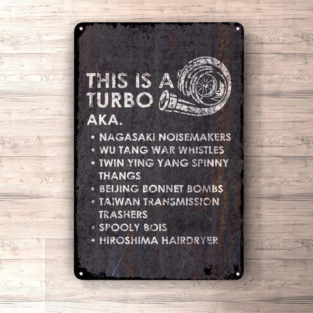 This Is A Turbo Skilte, Musemåtte, Dørmåtte-Skilte-Funny Garage-Garage Culture Shop- garage - man cave - merchandise