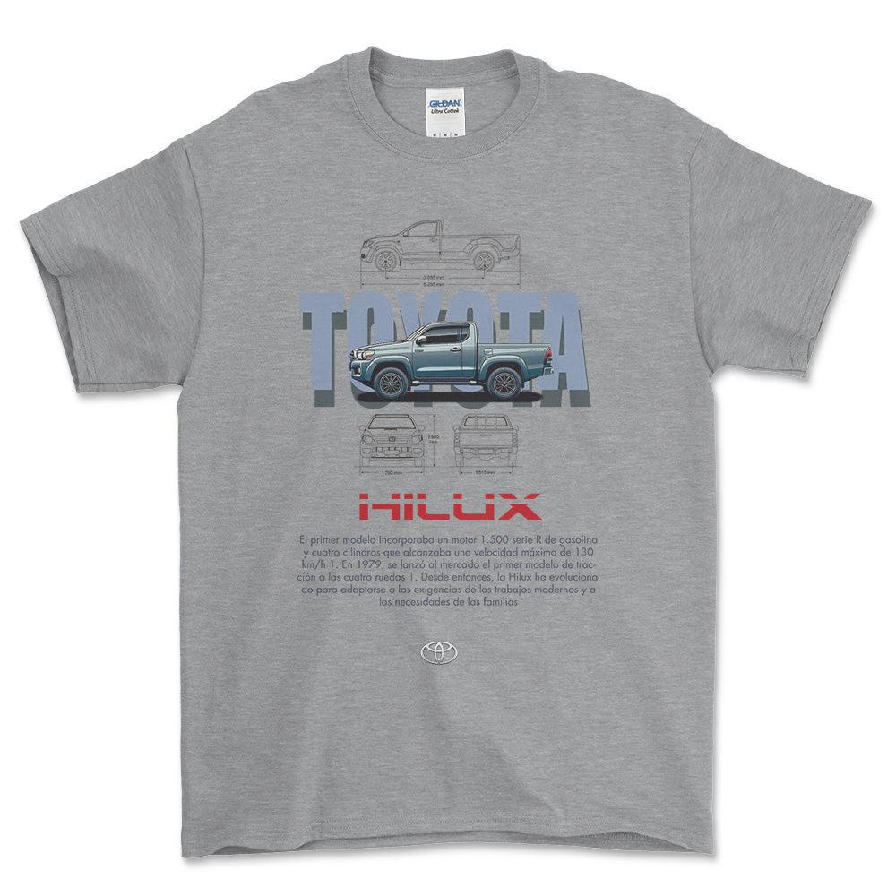 Toyota Hilux - Unisex T-Shirt-Beklædning-Toyota-Grå Sport-S-Forside-Garage Culture Shop- garage - man cave - merchandise