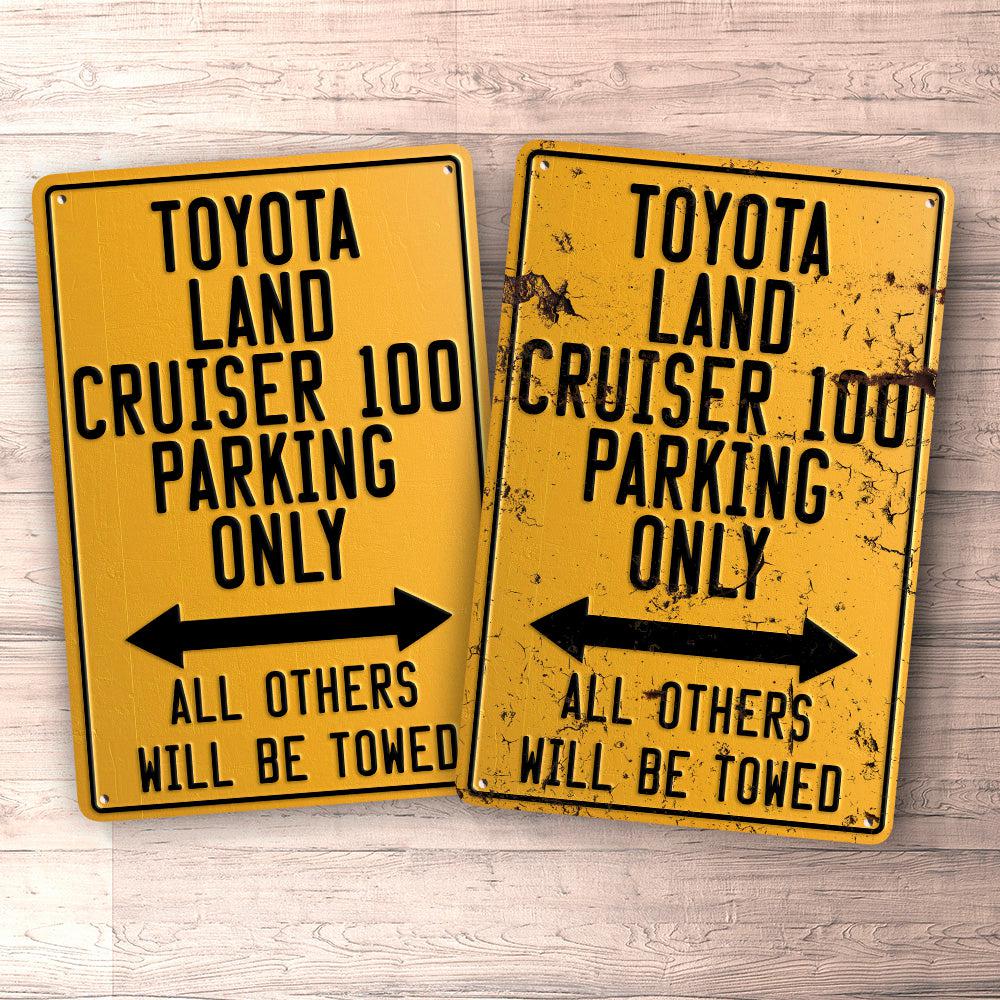 Toyota Land Cruiser 100 Parking Only Skilte, Musemåtte, Dørmåtte , Plakat-Parking skilte-Toyota-Garage Culture Shop- garage - man cave - merchandise