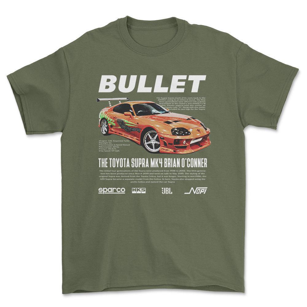 Toyota Supra MK4 - Unisex T-Shirt-Beklædning-Toyota-Grøn Militær-S-Forside-Garage Culture Shop- garage - man cave - merchandise