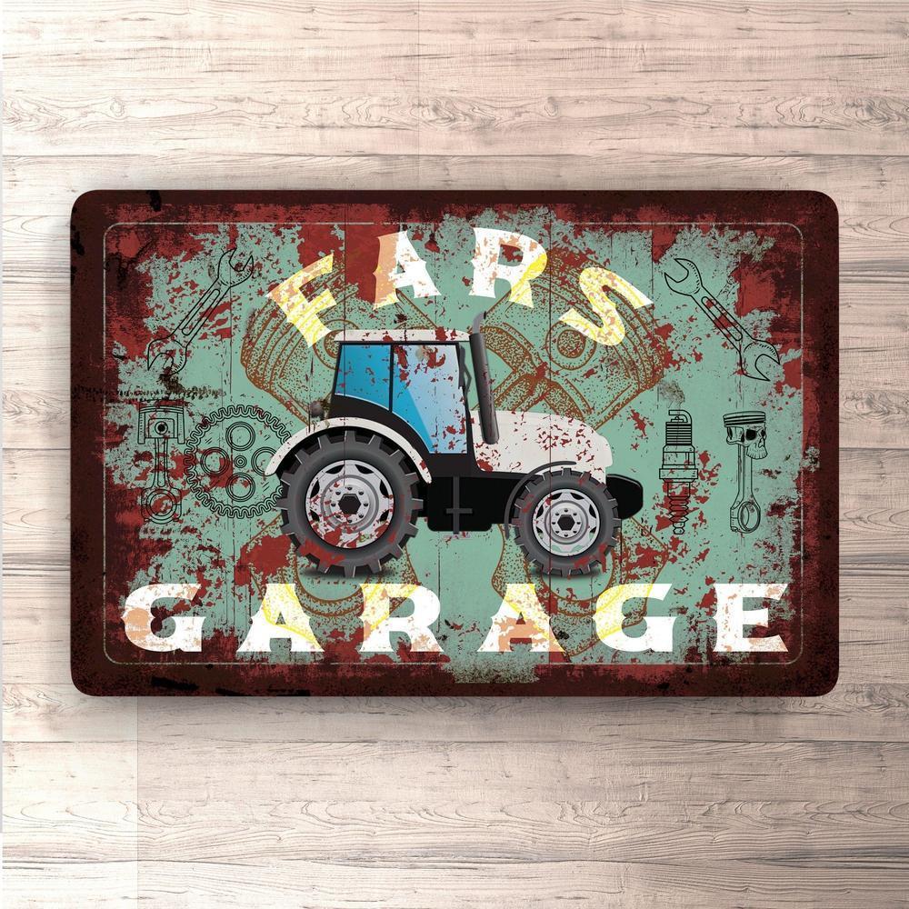 Traktor Fars Garage Vintage Skilte, Musemåtte, Dørmåtte-Skilte-Traktor-Garage Culture Shop- garage - man cave - merchandise