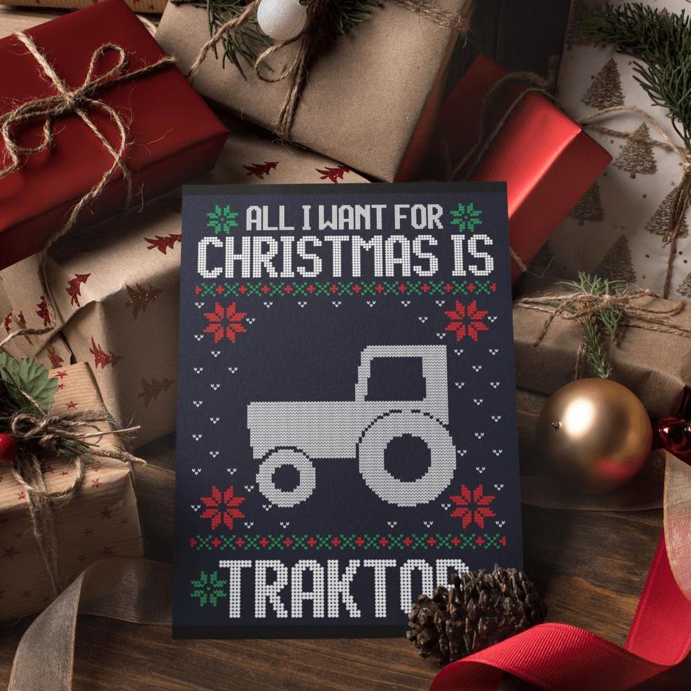 Traktor Juleskilte All I Want For Christmas Is Skilte, Musemåtte, Dørmåtte-Skilte-Traktor-Garage Culture Shop- garage - man cave - merchandise