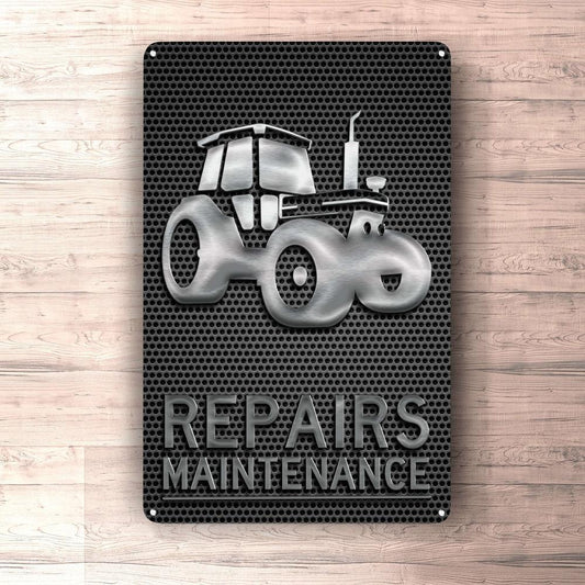 Traktor Repairs Maintenance Skilte, Musemåtte, Dørmåtte , Plakat-Skilte-Traktor-Garage Culture Shop- garage - man cave - merchandise