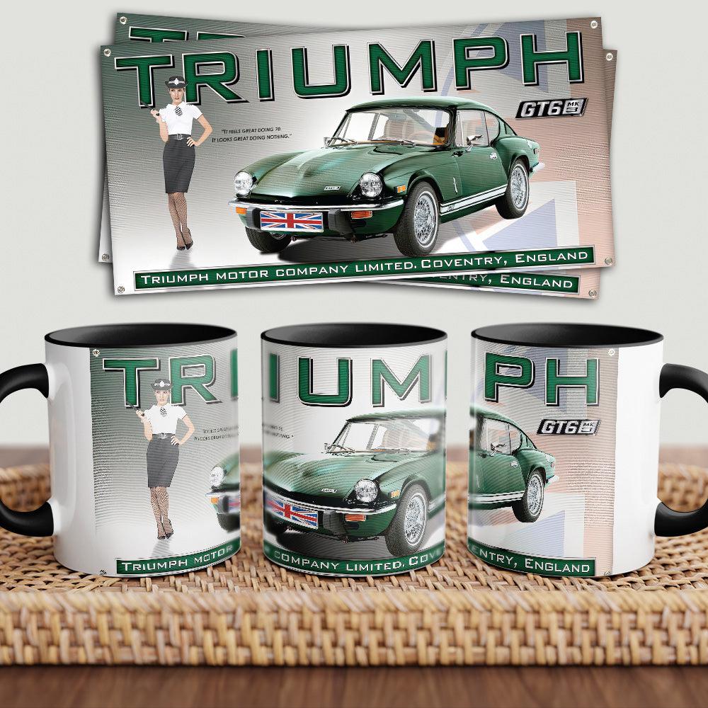 Triumph GT6 "To Toner" Vintage Keramisk Krus-Krus-Triumph-Garage Culture Shop- garage - man cave - merchandise