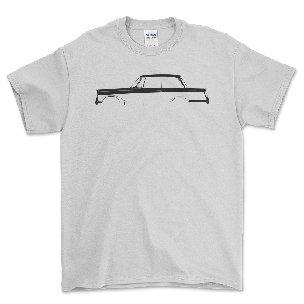 Triumph Herald Silhuet - Unisex T-Shirt , Bomuld-Beklædning-Triumph-Hvid-S-Forside-Garage Culture Shop- garage - man cave - merchandise