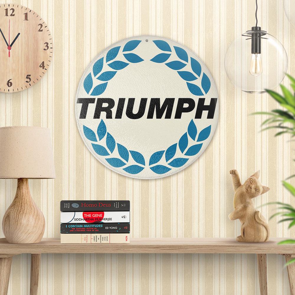 Triumph Runde Skilte , Musemåtte Rundt , Kop Underlag, Underlagssæt-Runde Skilte-Triumph-Garage Culture Shop- garage - man cave - merchandise