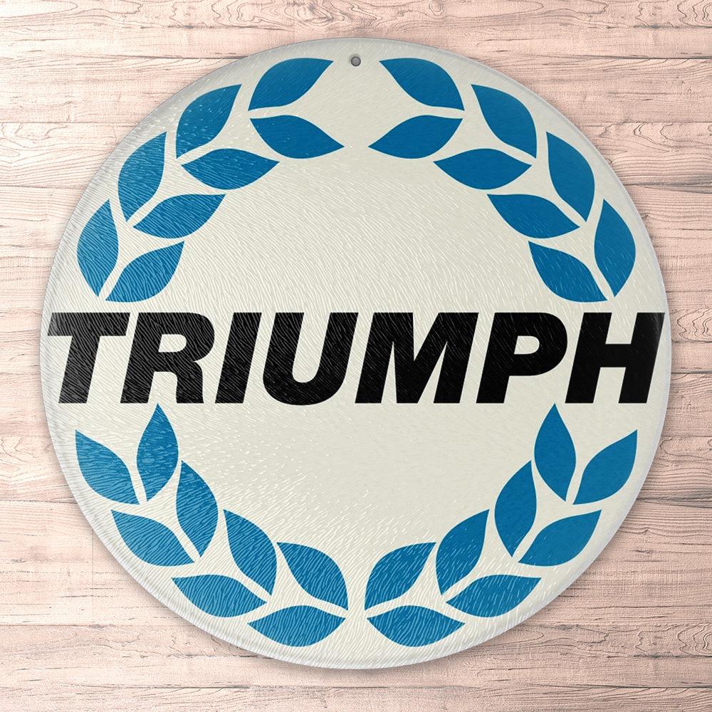 Triumph Runde Skilte , Musemåtte Rundt , Kop Underlag, Underlagssæt-Runde Skilte-Triumph-Garage Culture Shop- garage - man cave - merchandise