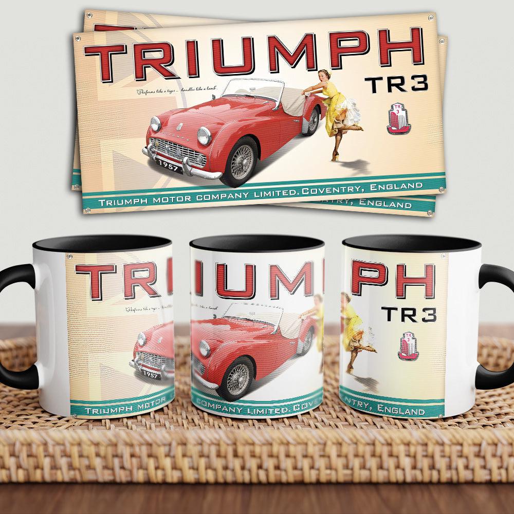 Triumph TR3 "To Toner" Vintage Keramisk Krus-Krus-Triumph-Garage Culture Shop- garage - man cave - merchandise