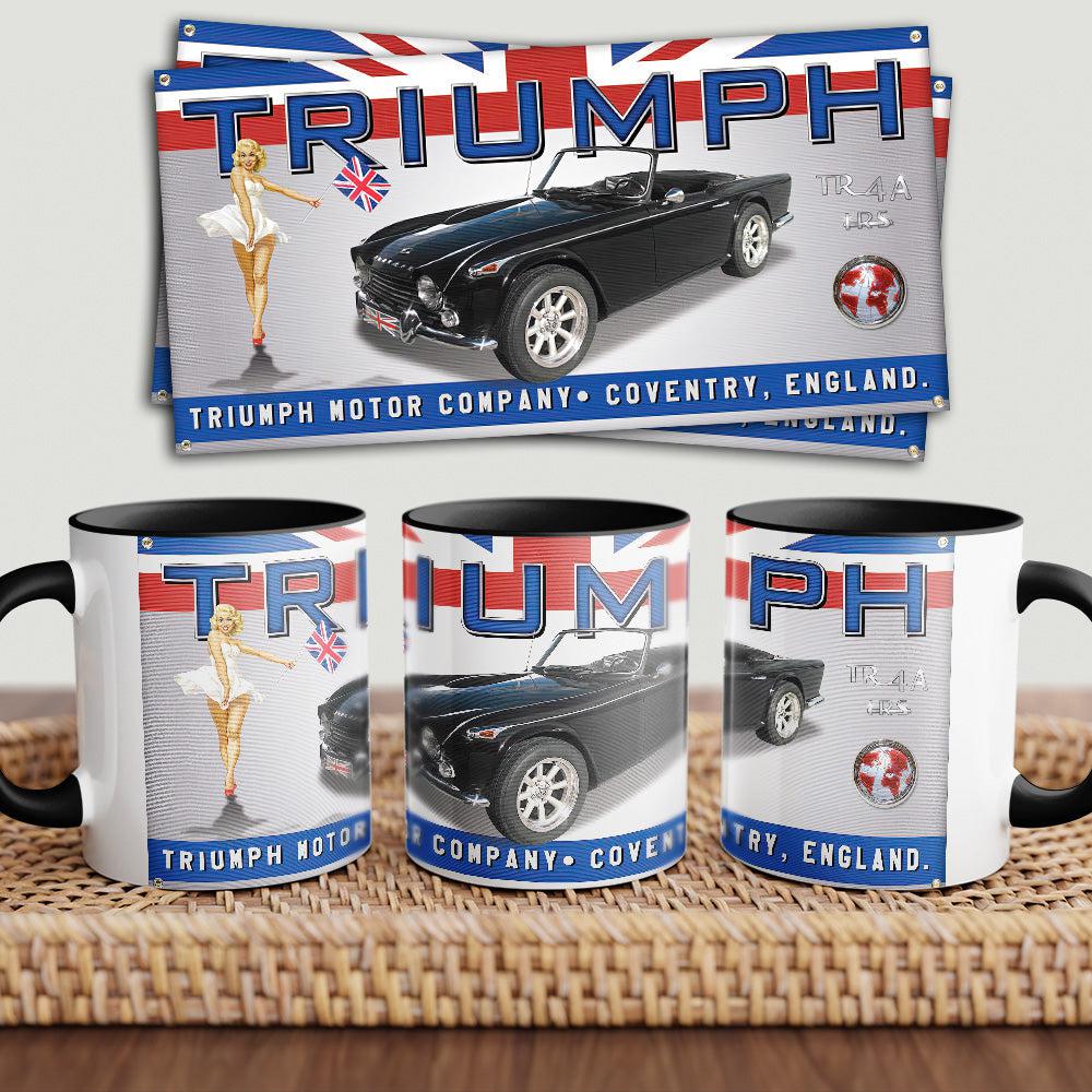 Triumph TR4 A "To Toner" Vintage Keramisk Krus-Krus-Triumph-Garage Culture Shop- garage - man cave - merchandise