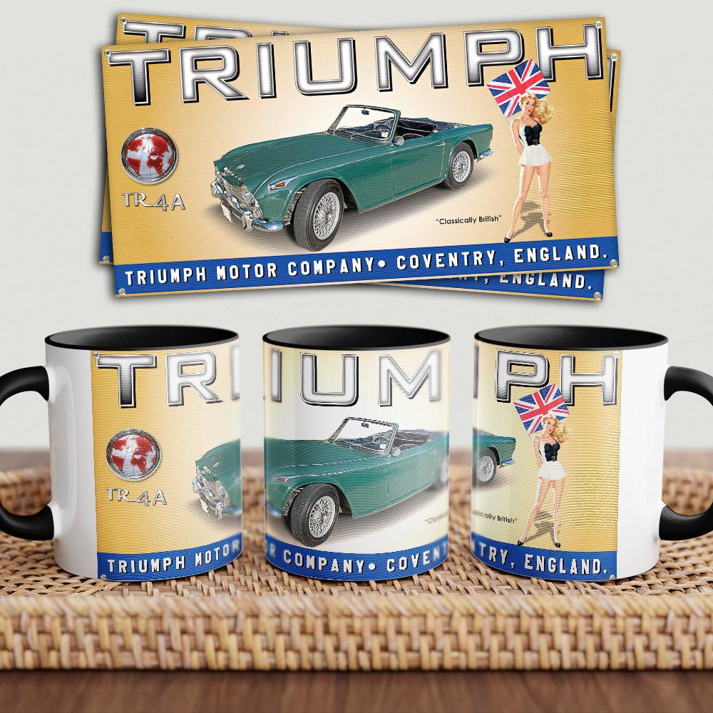 Triumph TR4 A "To Toner" Vintage Keramisk Krus-Krus-Triumph-Garage Culture Shop- garage - man cave - merchandise
