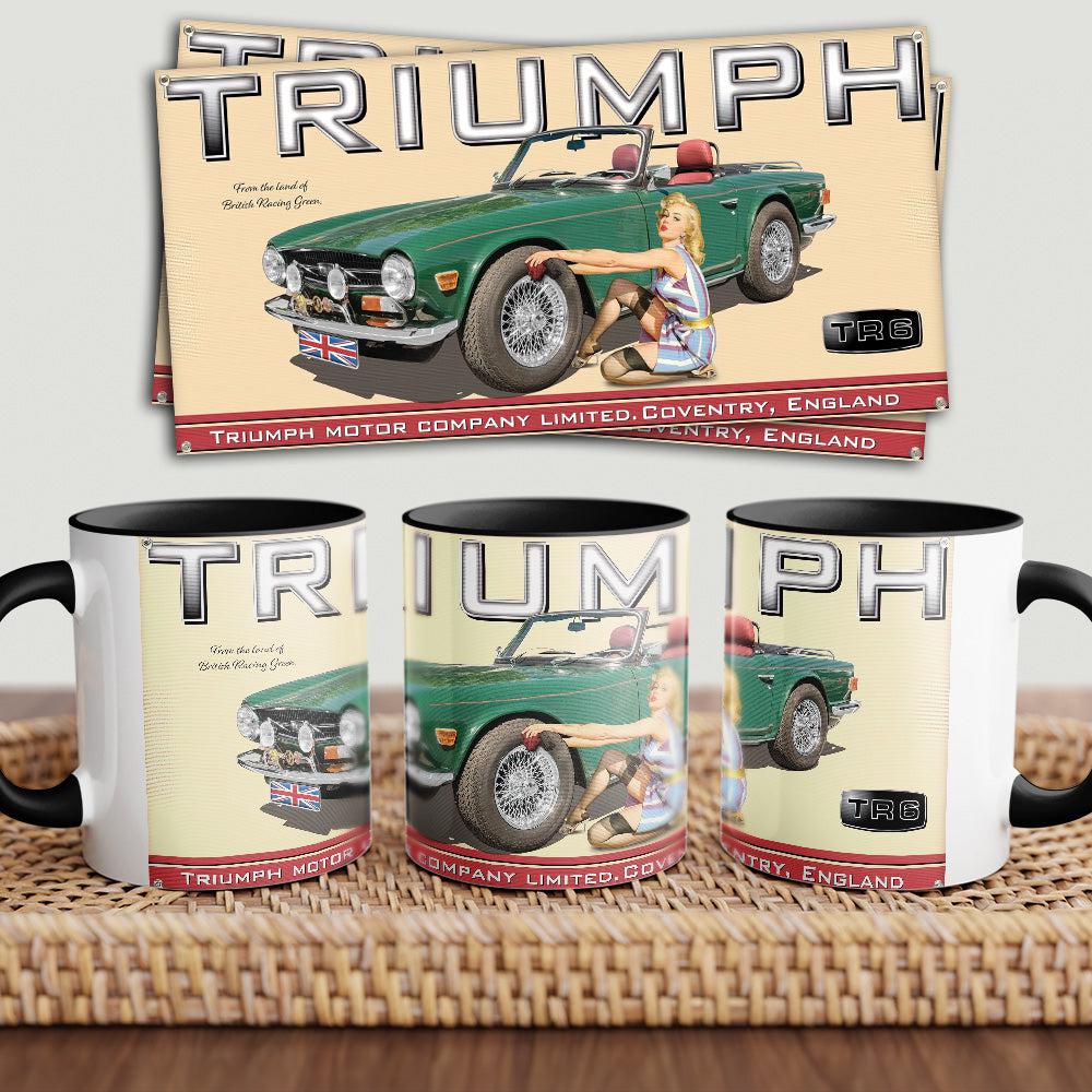 Triumph TR6 "To Toner" Vintage Keramisk Krus-Krus-Triumph-Garage Culture Shop- garage - man cave - merchandise