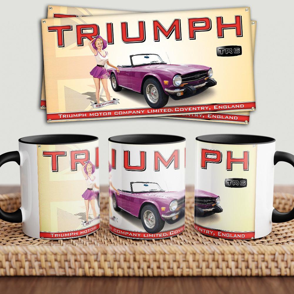 Triumph TR6 "To Toner" Vintage Keramisk Krus-Krus-Triumph-Garage Culture Shop- garage - man cave - merchandise