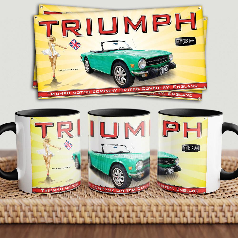 Triumph TR6 "To Toner" Vintage Keramisk Krus-Krus-Triumph-Garage Culture Shop- garage - man cave - merchandise